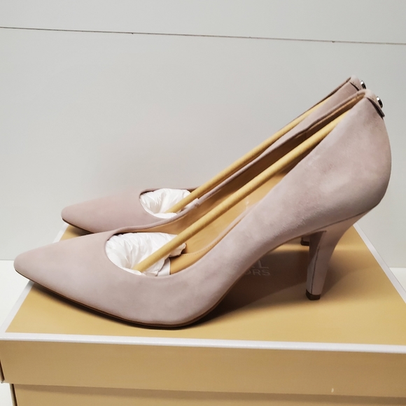 MK Flex Mid Pump dusty blush Suede heels 👠Cement Color - Picture 2 of 5